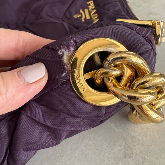 Prada nylon eggplant shoulder bag - Picture 4 of 8